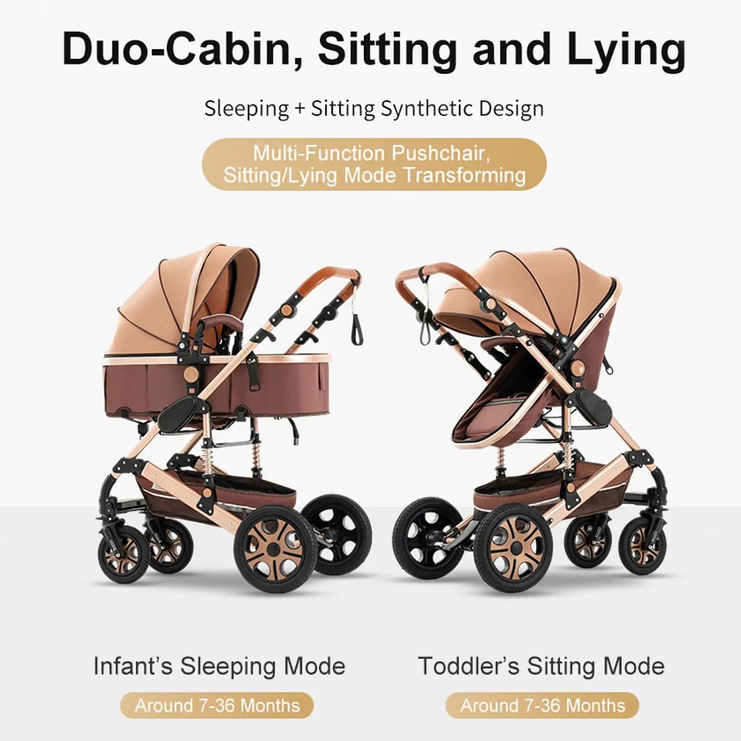 Infant Car Seat Combo Stroller Travel System for Newborn with Isofix Base,Baby Carriage 3in1 Reversible Stroller suit Toddler