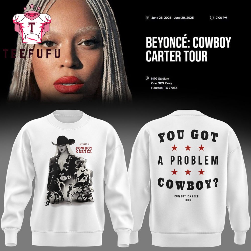 Beyonce Cowboy Carter Tour 2025 White Sweatshirt