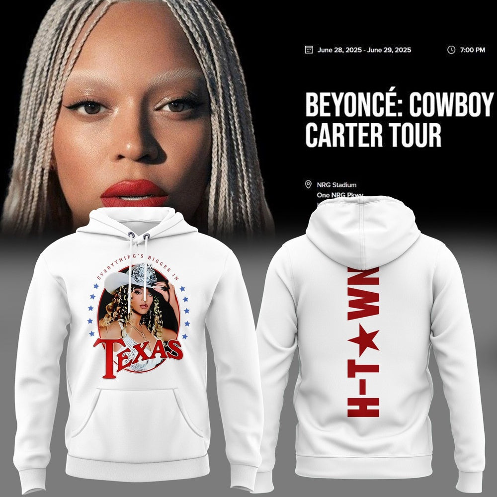Beyonce Cowboy Carter Tour x Texas 2025 White Hoodie