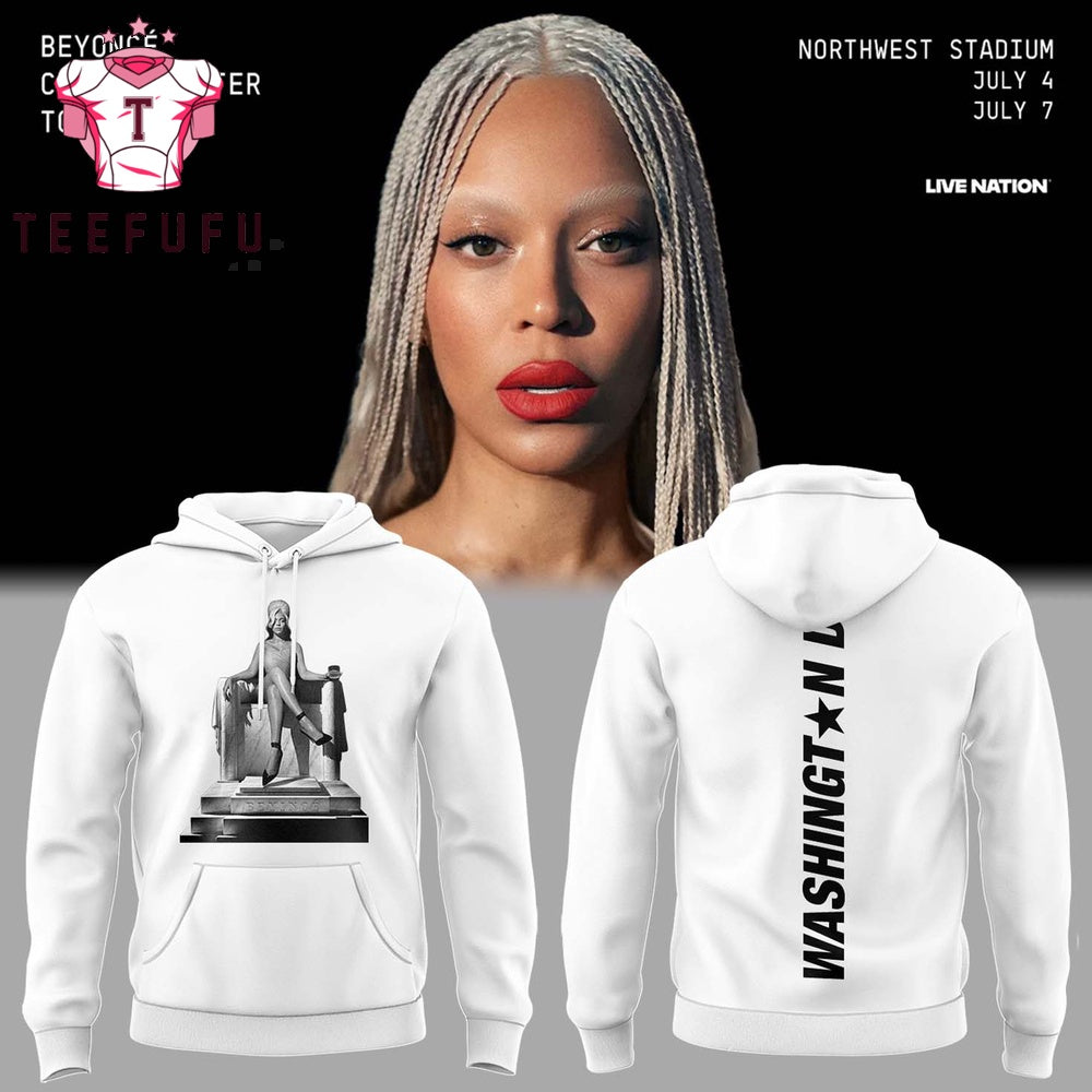 Beyonce Cowboy Carter Tour x Washington DC 2025 White Hoodie