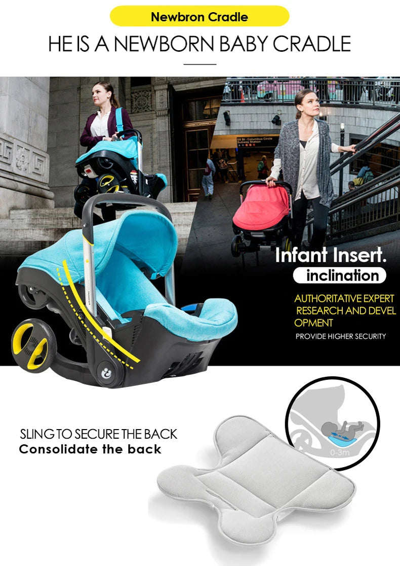 Baby Stroller 3 in 1 Lightweight with Car Seat For Newborn Mother Kids Portable Folding Carriage Travel Stroller Pushchair