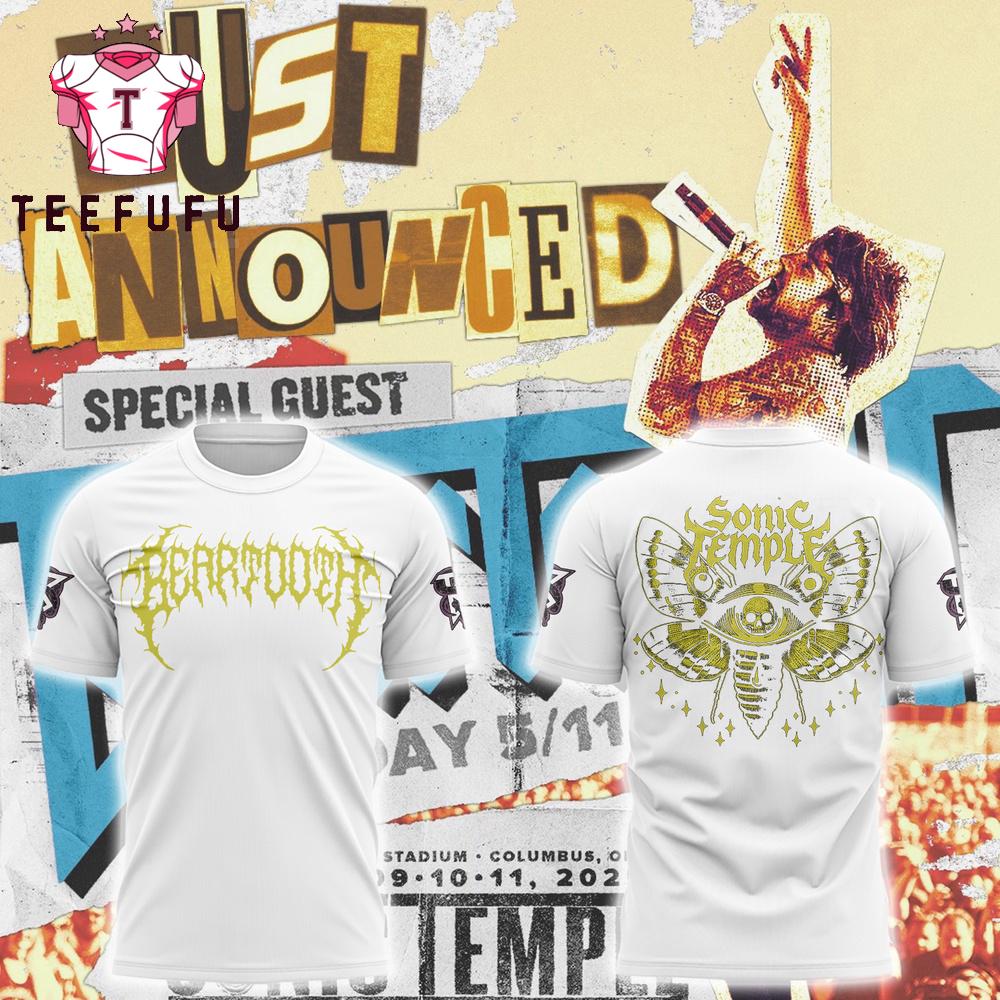 Beartooth Just Announced x Sonic Temple 2025 Logo Music White T Shirt