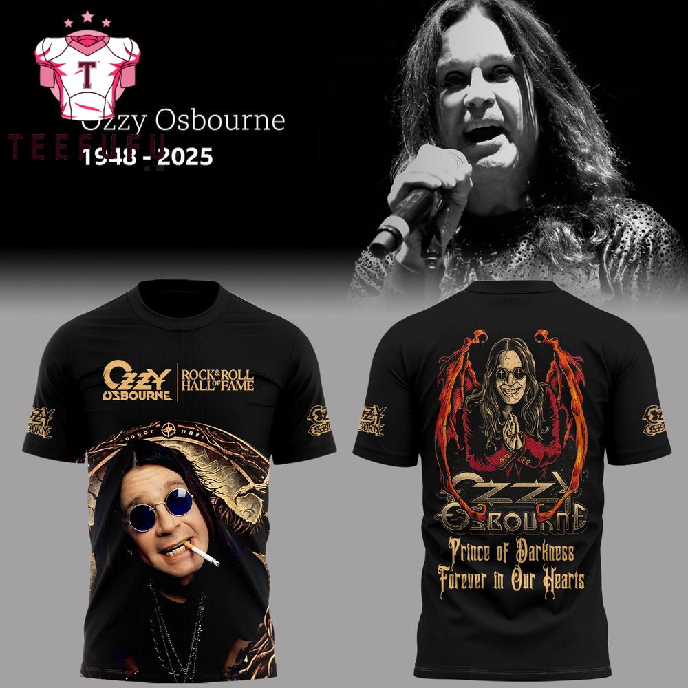 Black Sabbath Ozzy Osbourne Prince of Darkness Forever in our Hearts T Shirt