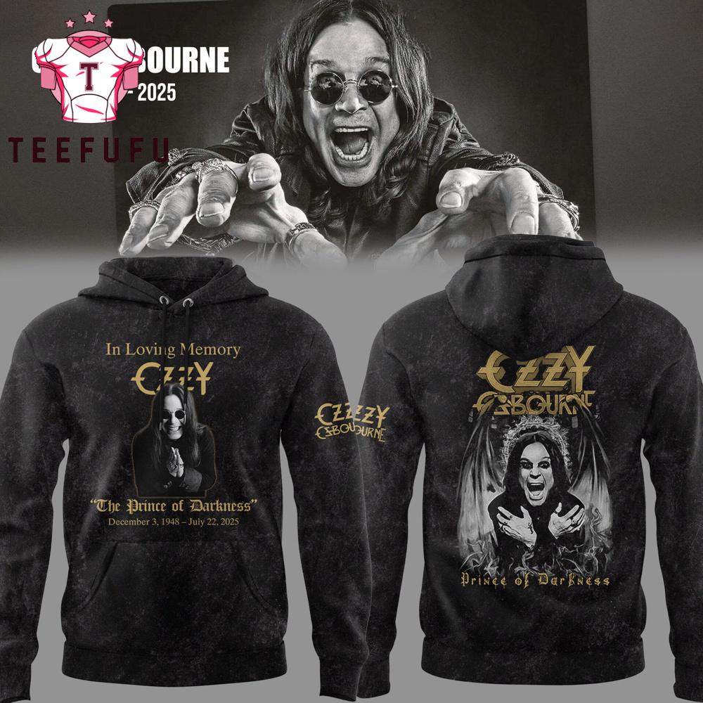 Black Sabbath Ozzy Osbourne Prince of Darkness In Loving Memory Hoodie Shirt