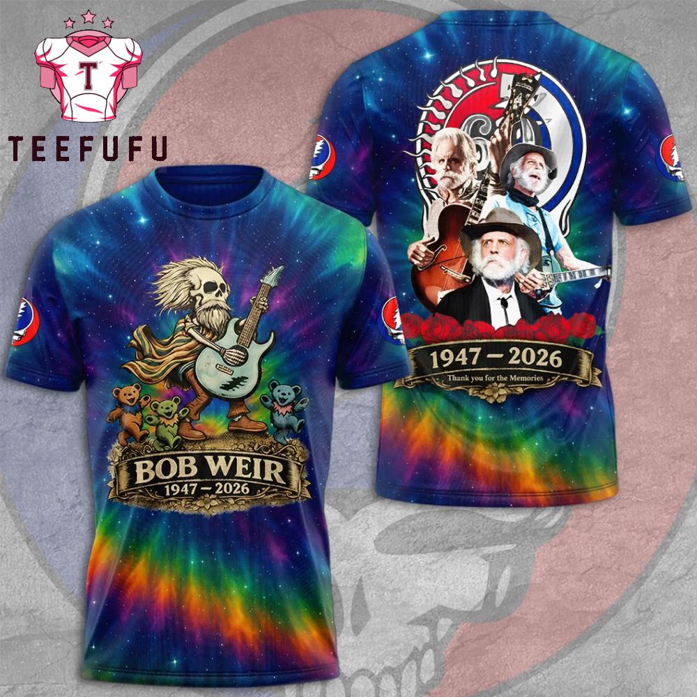 Bob Weir Grateful Dead Classic Rock Fan Apparel 3D Shirt