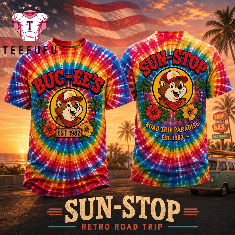 Buc-ee's Grateful Sun Top Retro Road Trip 3D Shirt