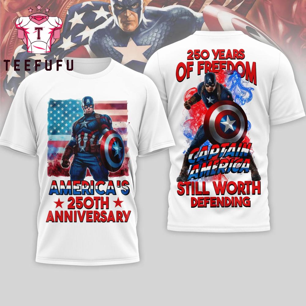 Captain America 250 Years of Freedom T Shirt