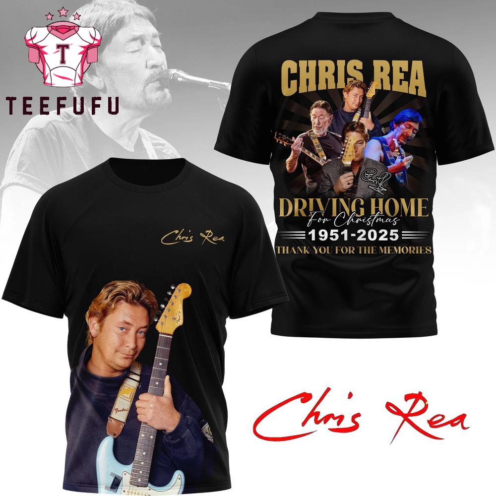 Chris Rea Driving Home For Christmas 1951-2025 3D Shirt