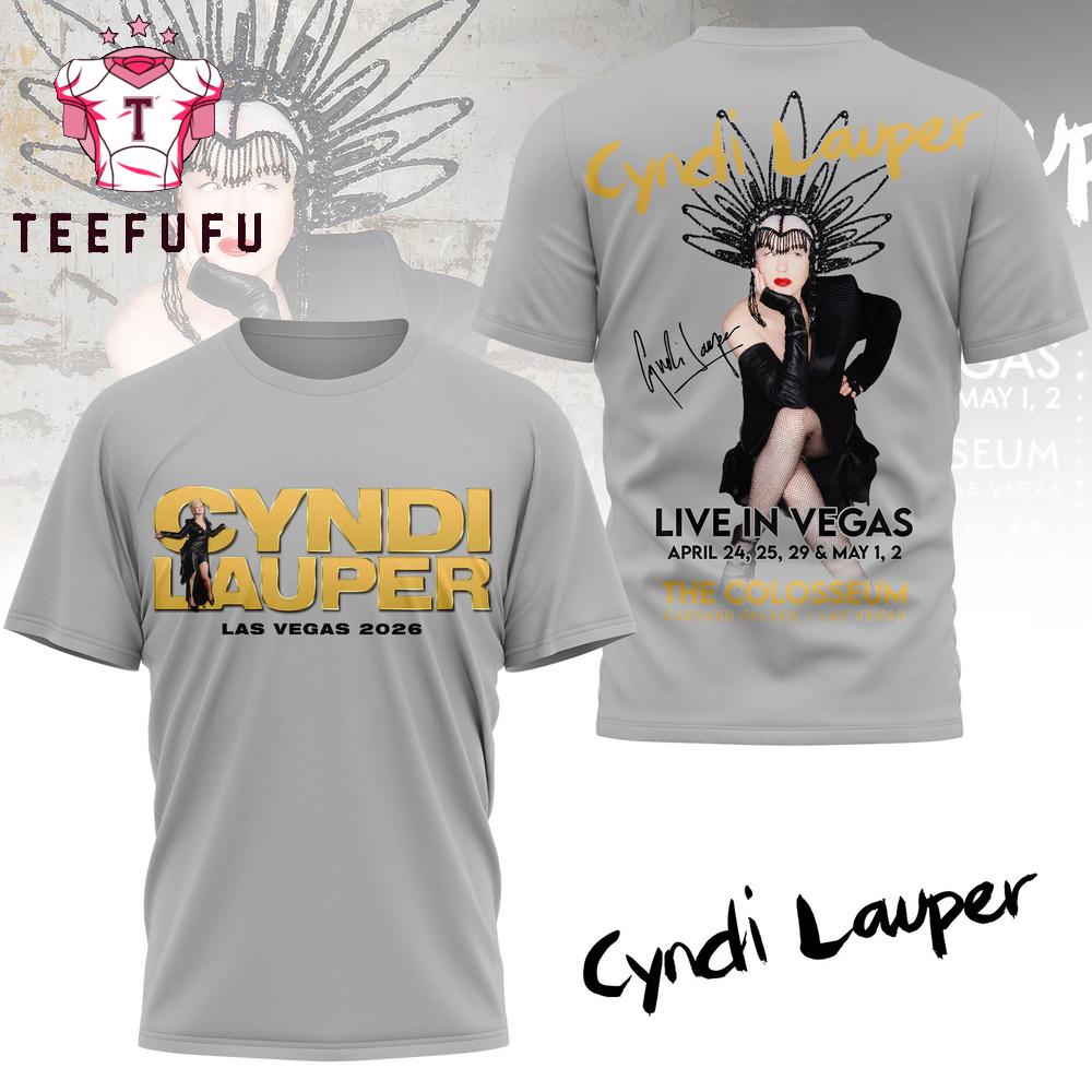 Cyndi Lauper Live in Las Vegas 2026 Graphic Music Signature Limited 3D Shirt