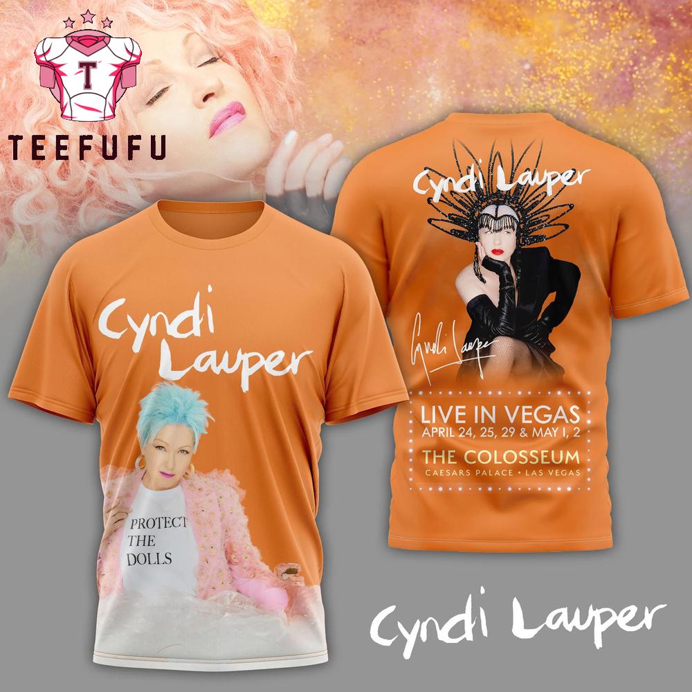 Cyndi Lauper Live in Vegas Graphic Signature 2025 T Shirt