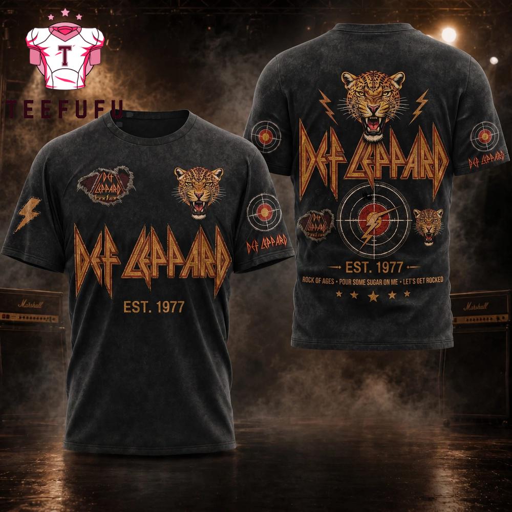 Def Lefpard Music Est 1977 T Shirt