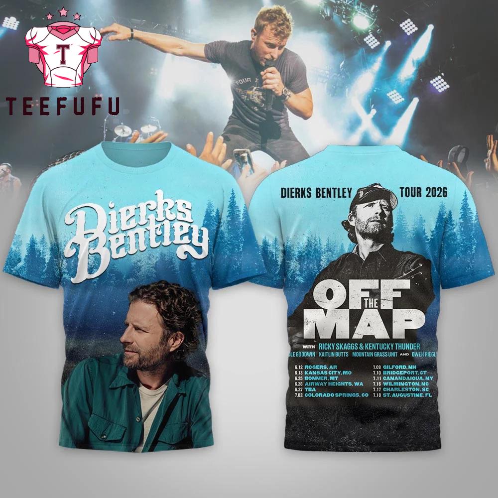 Dierks Bentley off the Map Tour 2026 3D Shirt