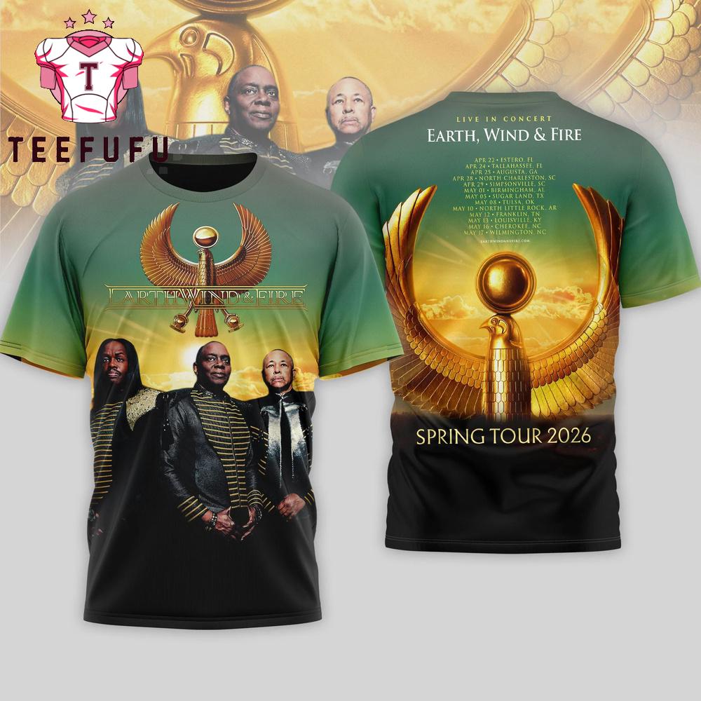 Earth Wind & Fire Spring Tour 2026 3D Shirt