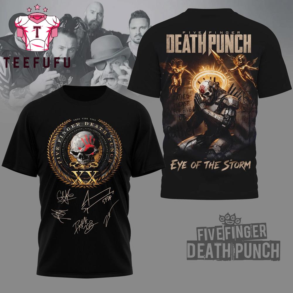 Five Finger Death Punch Eye of the Storm Signature T Shirt