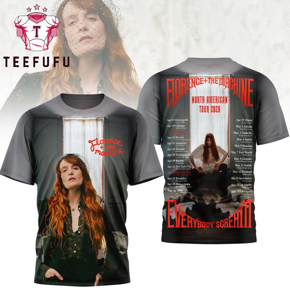 Florence The Machine North American 2026 Tour Limited 3D Shirt