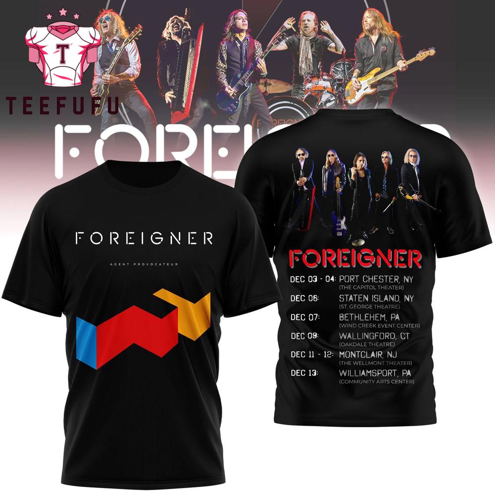 Foreigner Graphic Music 2026 Tour 3D Shirt