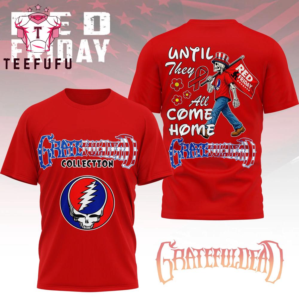 Grateful Dead 2026 Red Friday Red 3D T Shirt
