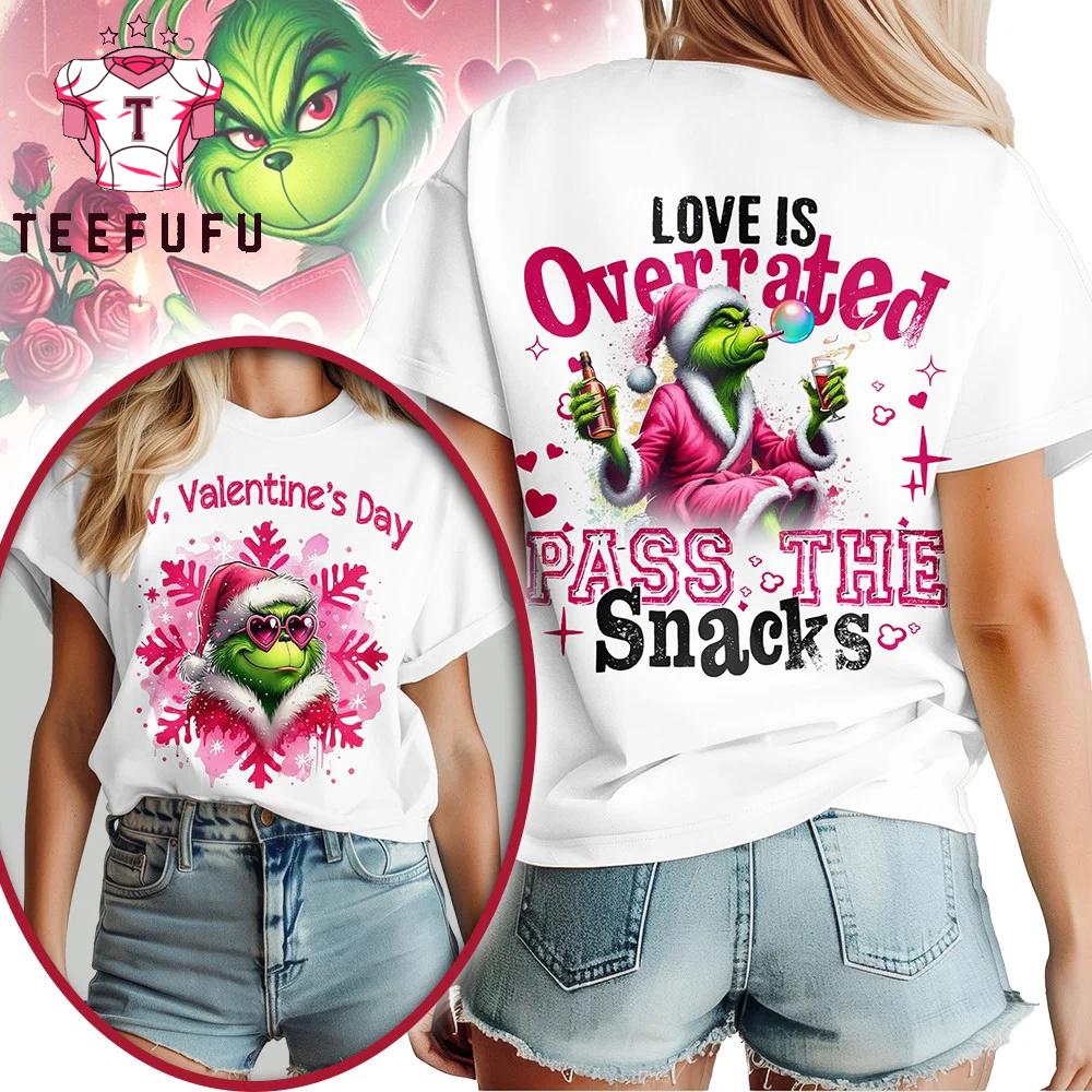 Grinch Happy Valentine’s Day 2026 Unisex 3D Shirt