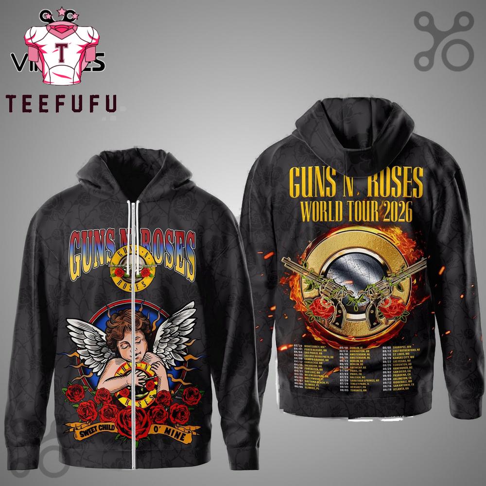 Guns N' Roses World Tour 2026 3D Shirt