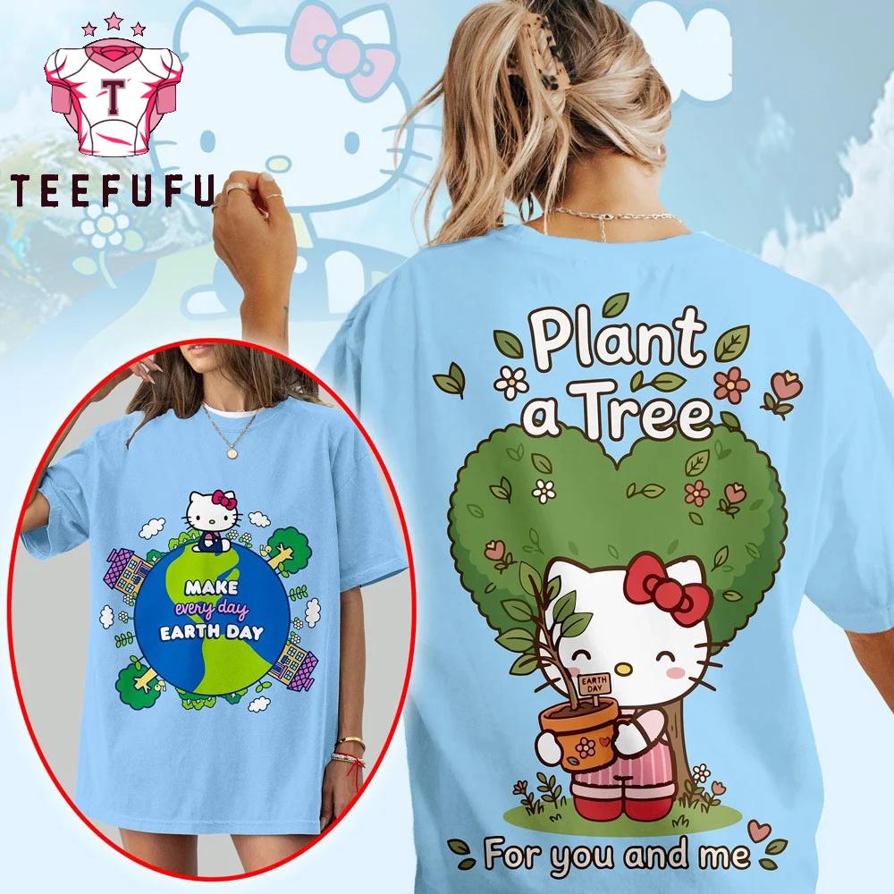 Hello Kitty Happy Earth Day 2026 Blue T Shirt