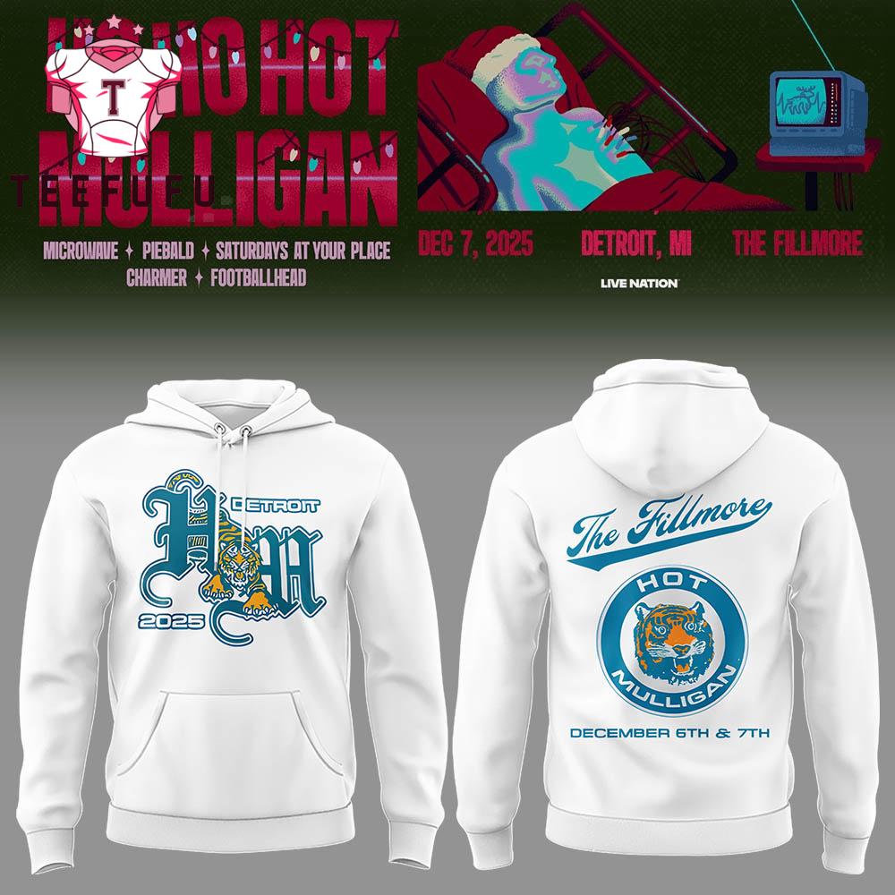 Hot Mulligan The Fillmore Detroit Event 2025 White Hoodie