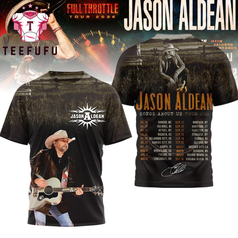 Jason Aldean Full Throttle Tour 2026 3D Shirt