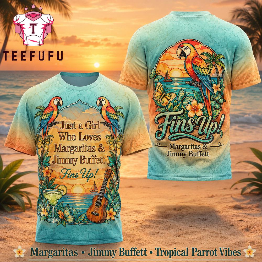 Jimmy Buffett Fins Up 2026 3D Shirt