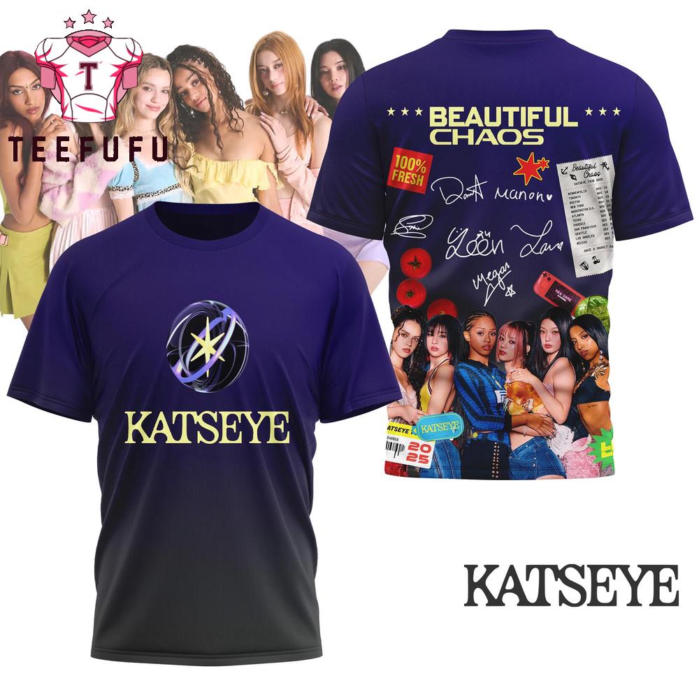 Katseye Beautiful Chaos Signature New 3D Shirt