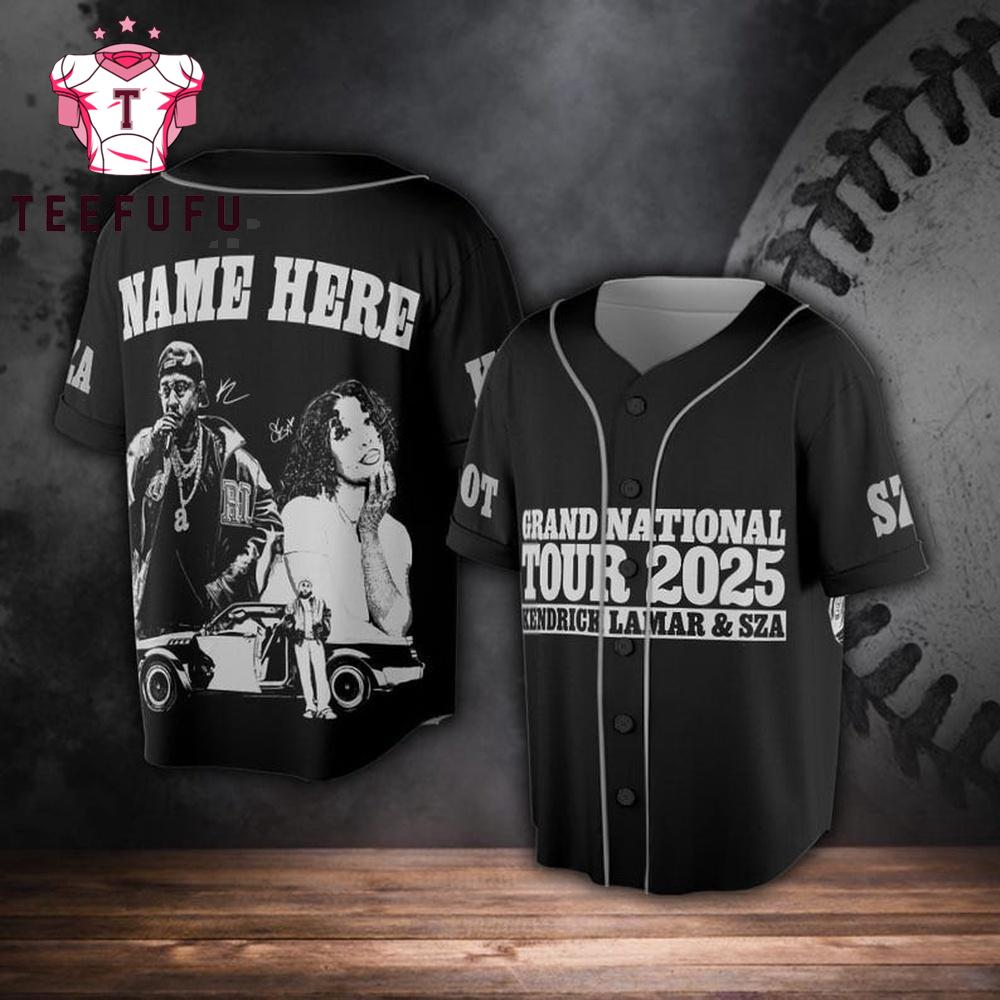 Kendrick Lamar & SZA Tour Baseball Jersey, Concert Tour 2025 Jersey