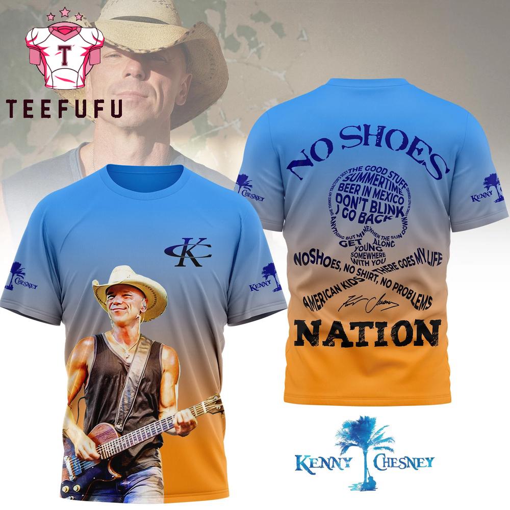 Kenny Chesney 2026 Music No Shoes Signature Limited 3D Shirt