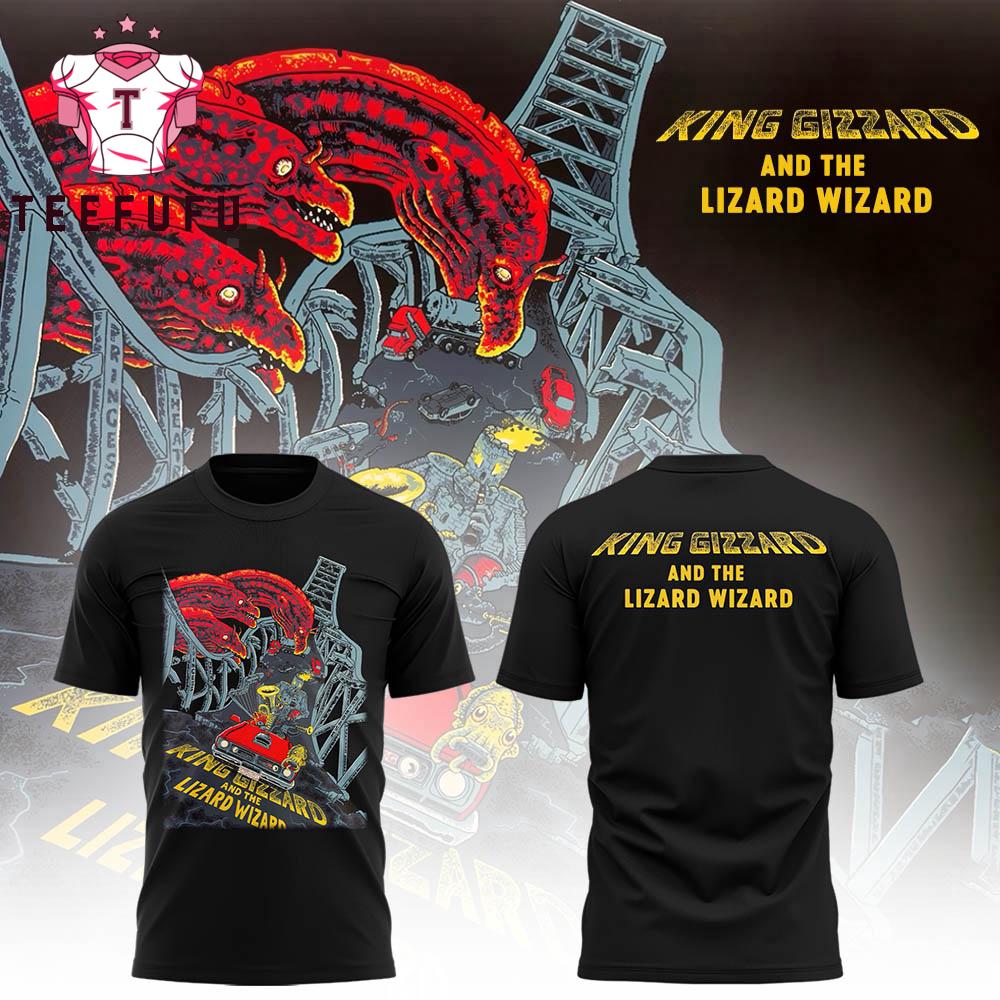 King Gizzard And The Lizard Wizard Phantom Island Tour 2025 Black T Shirt