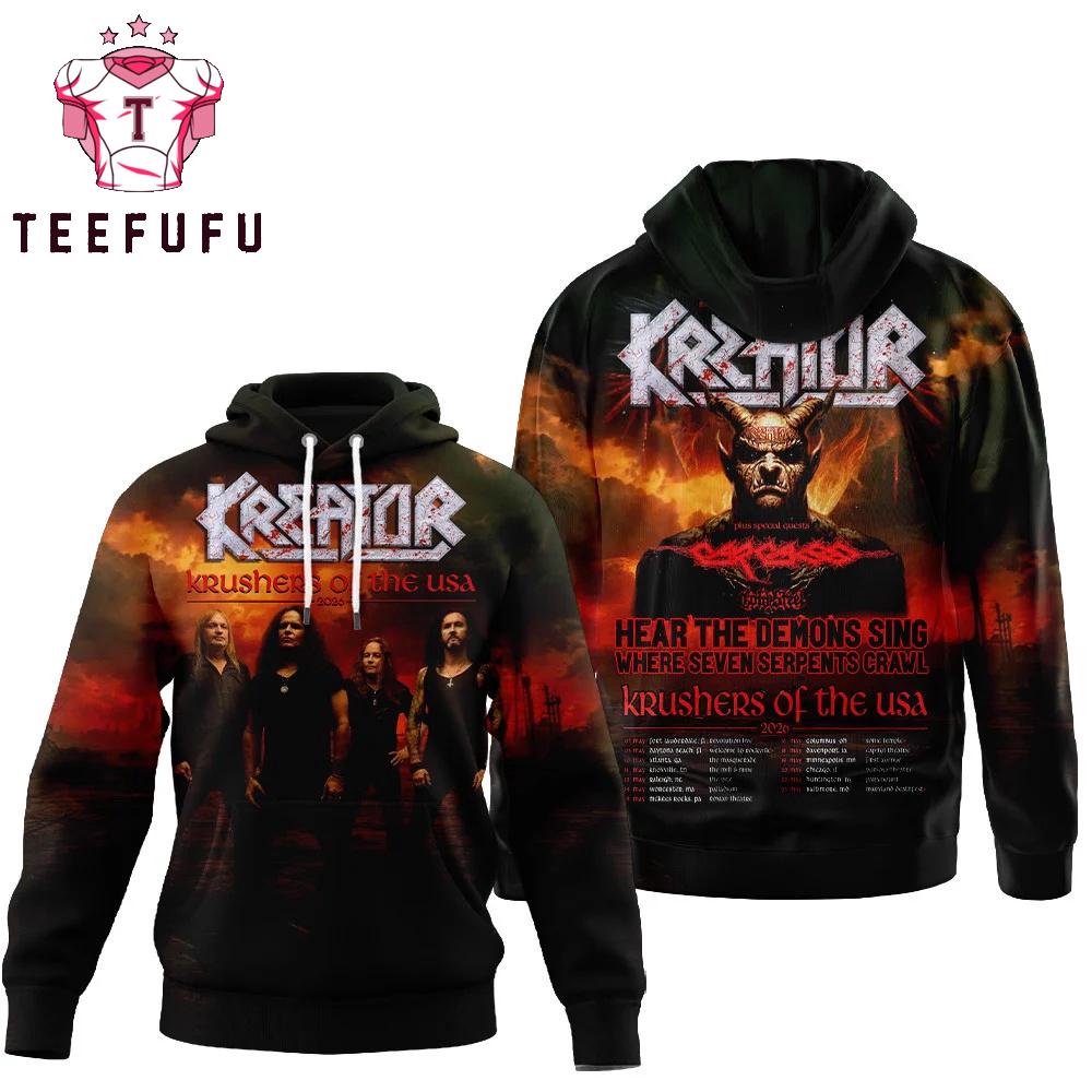 Kreator Krushers of the USA 2026 Tour Hoodie