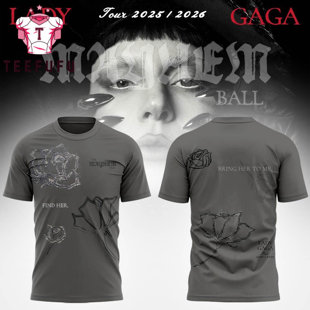 Lady Gaga The Mayhem Ball Tour 2026 Find Her T Shirt