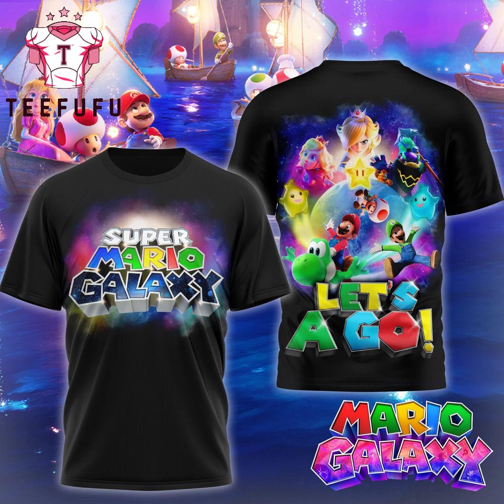 Let's A Go Mario Galaxy T Shirt