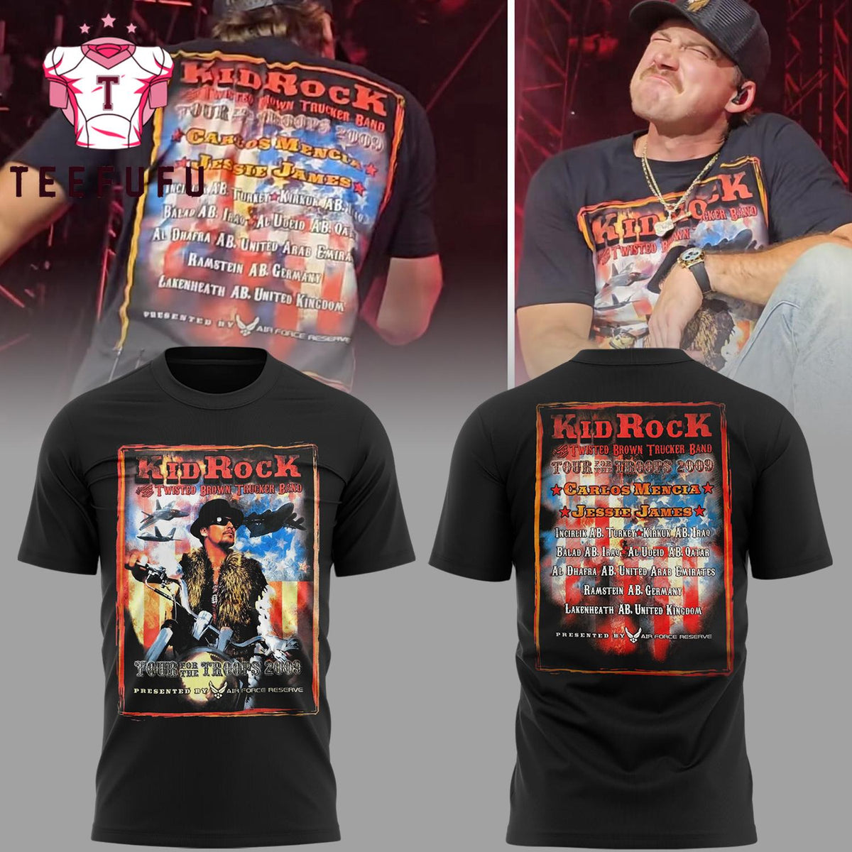Limited Edition Morgan Wallen Live in Houston KID ROCK TShirt