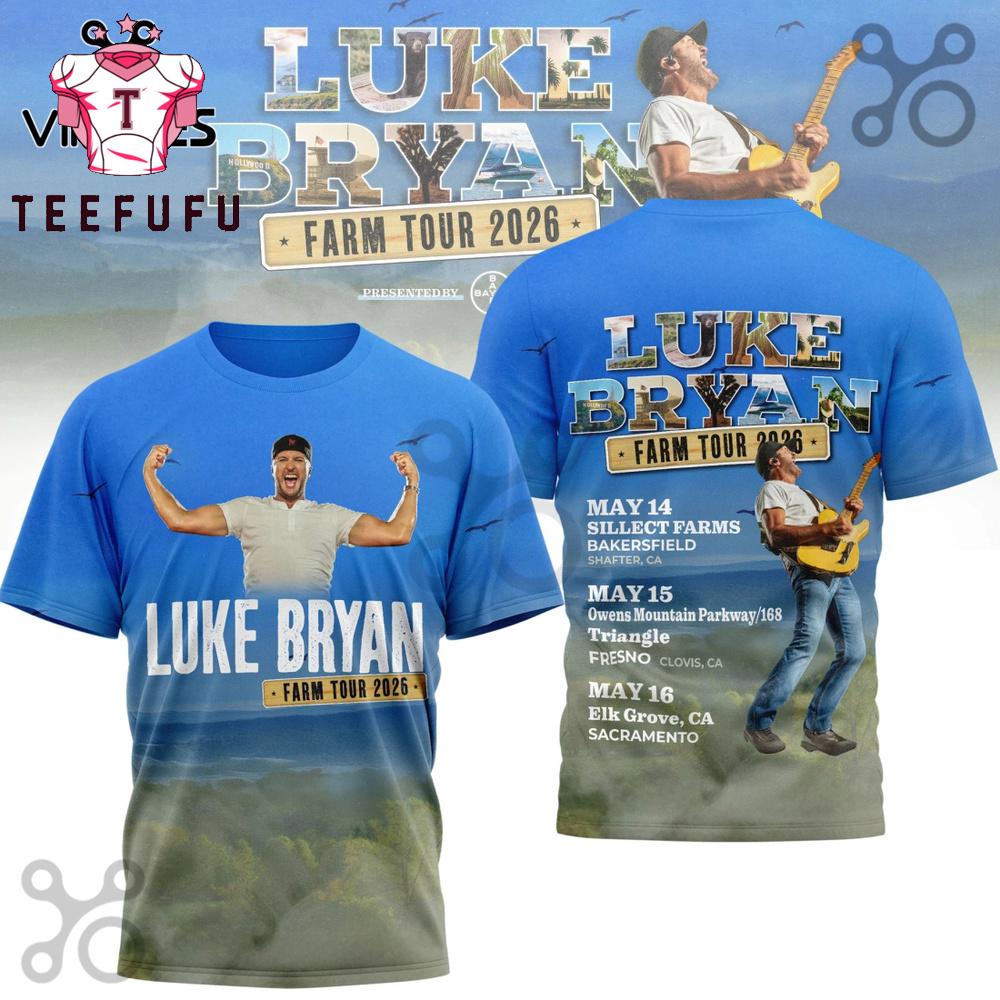 Luke Bryan Farm Tour 2026 Limited Edition 3D Shirt