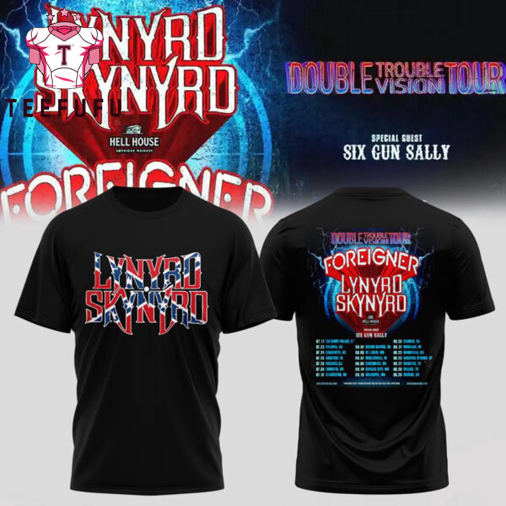 Lynyrd Skynyrd Double Trouble Double Vision Tour 2026 Limited Edition 3D Shirt