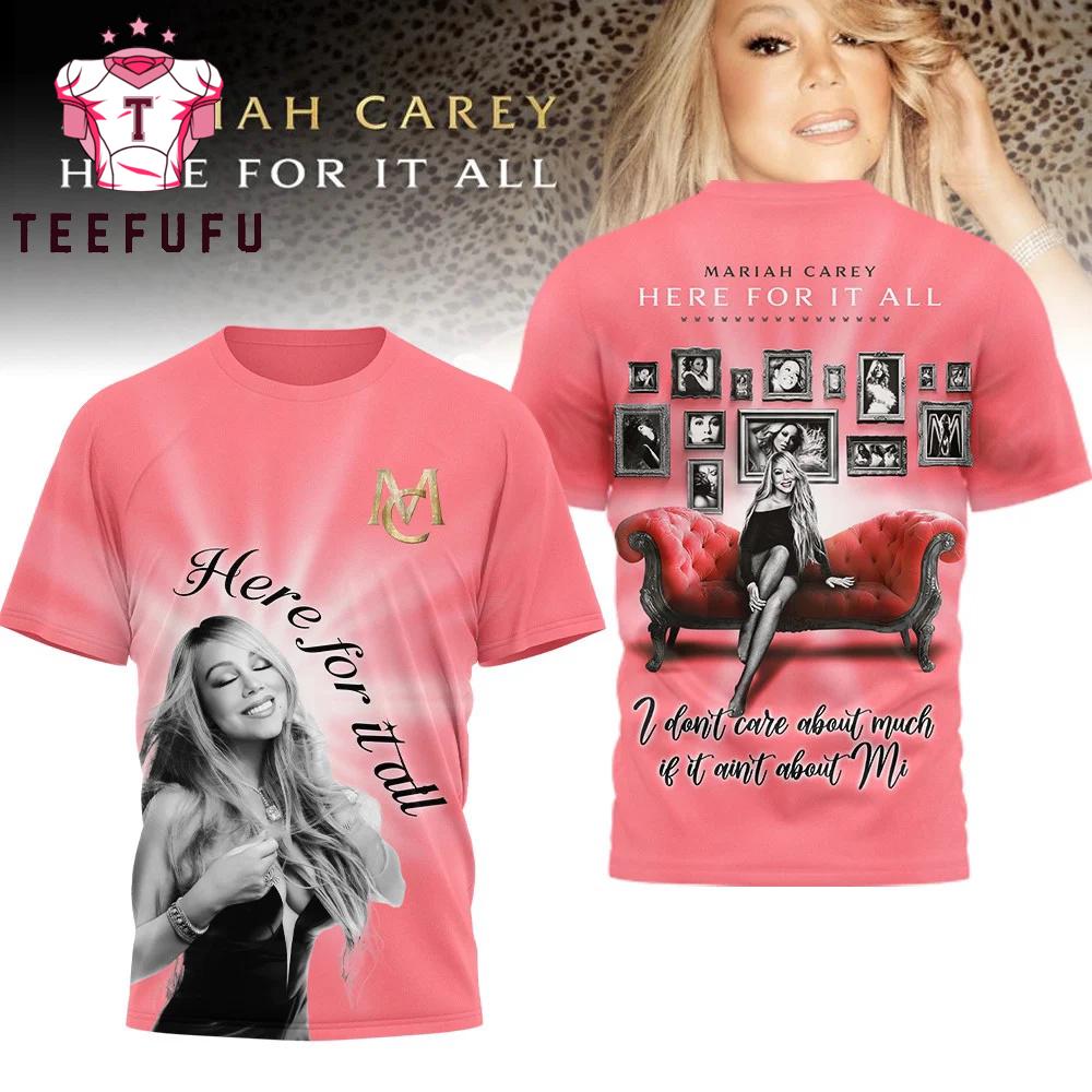 Mariah Carey Here For it All Pink T Shirt