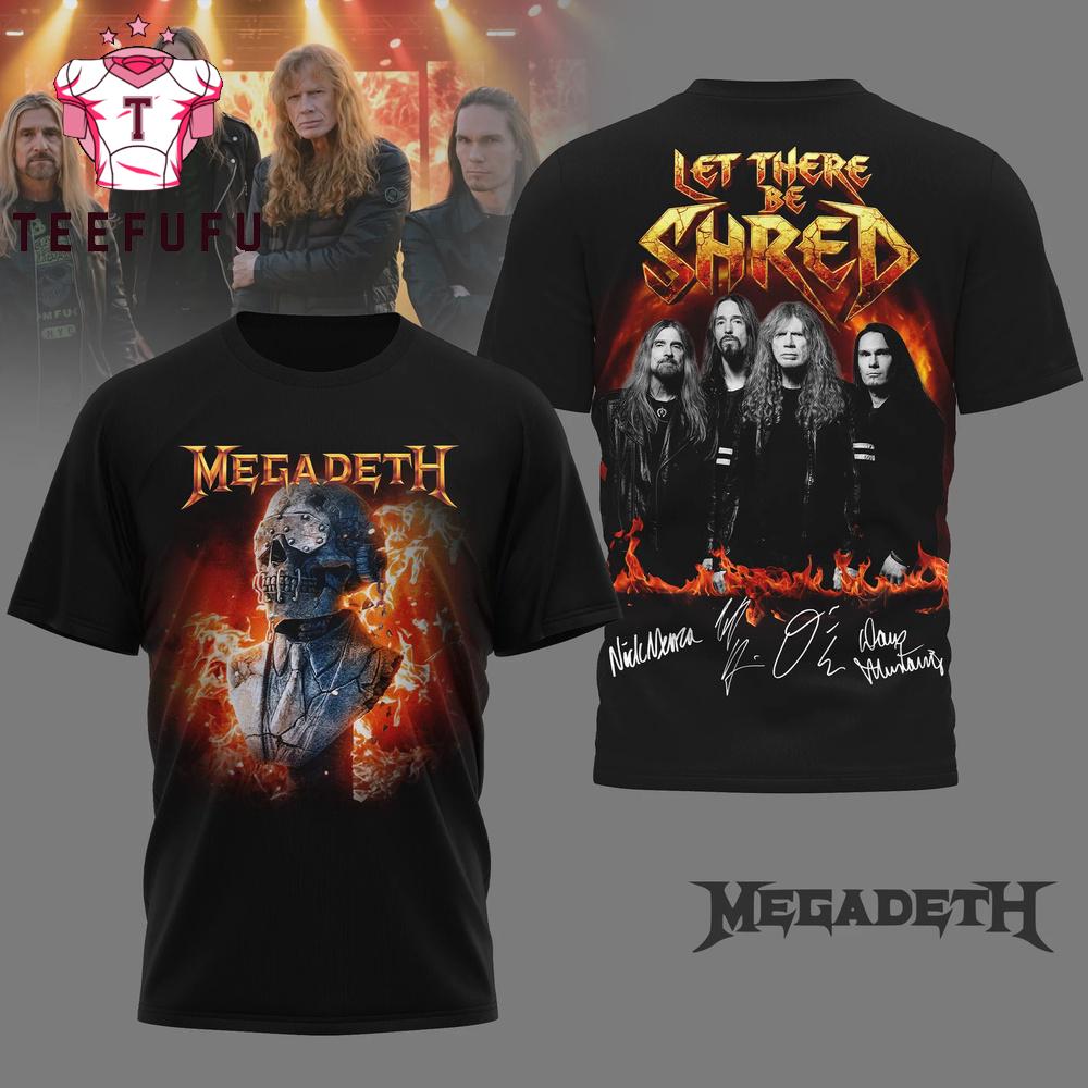 Megadeth Let There Be Shred Music Graphic Signture 2026 T Shirt