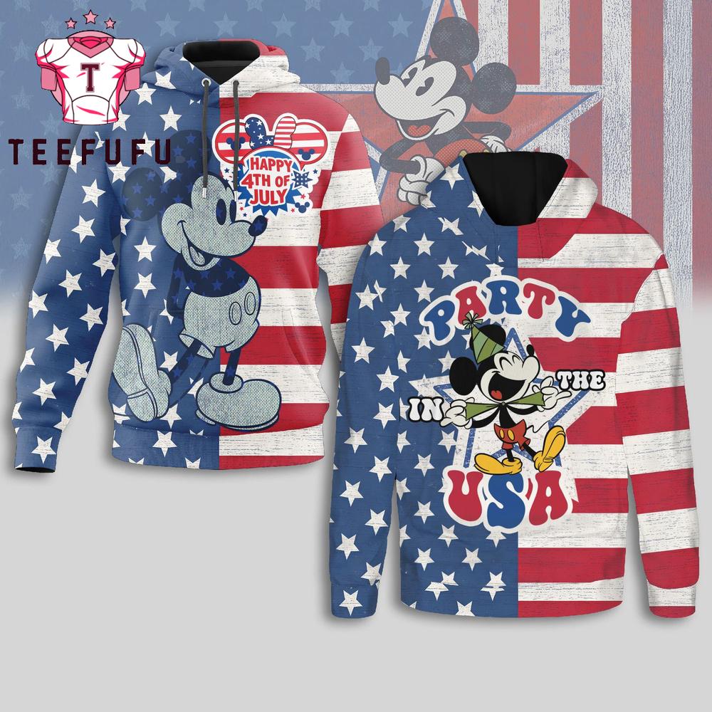 Mickey Mouse 250th Anniversary Of America 3D Hoodie