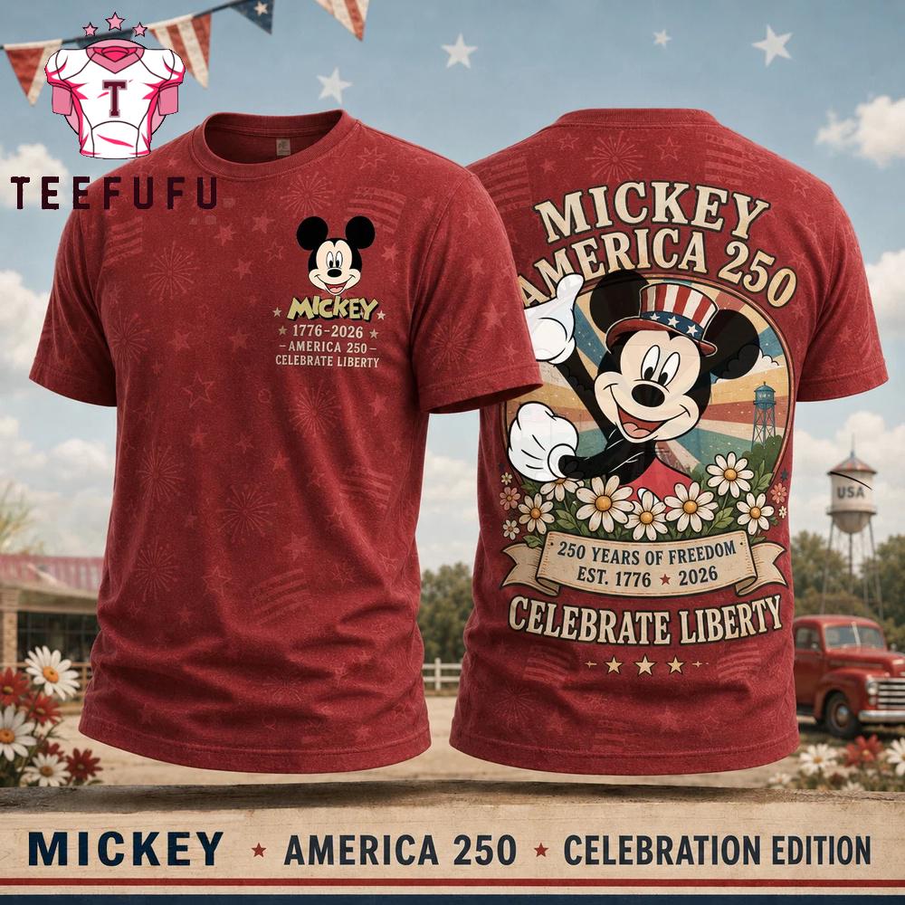 Mickey Mouse Amecica 250 Years of Freedom T Shirt