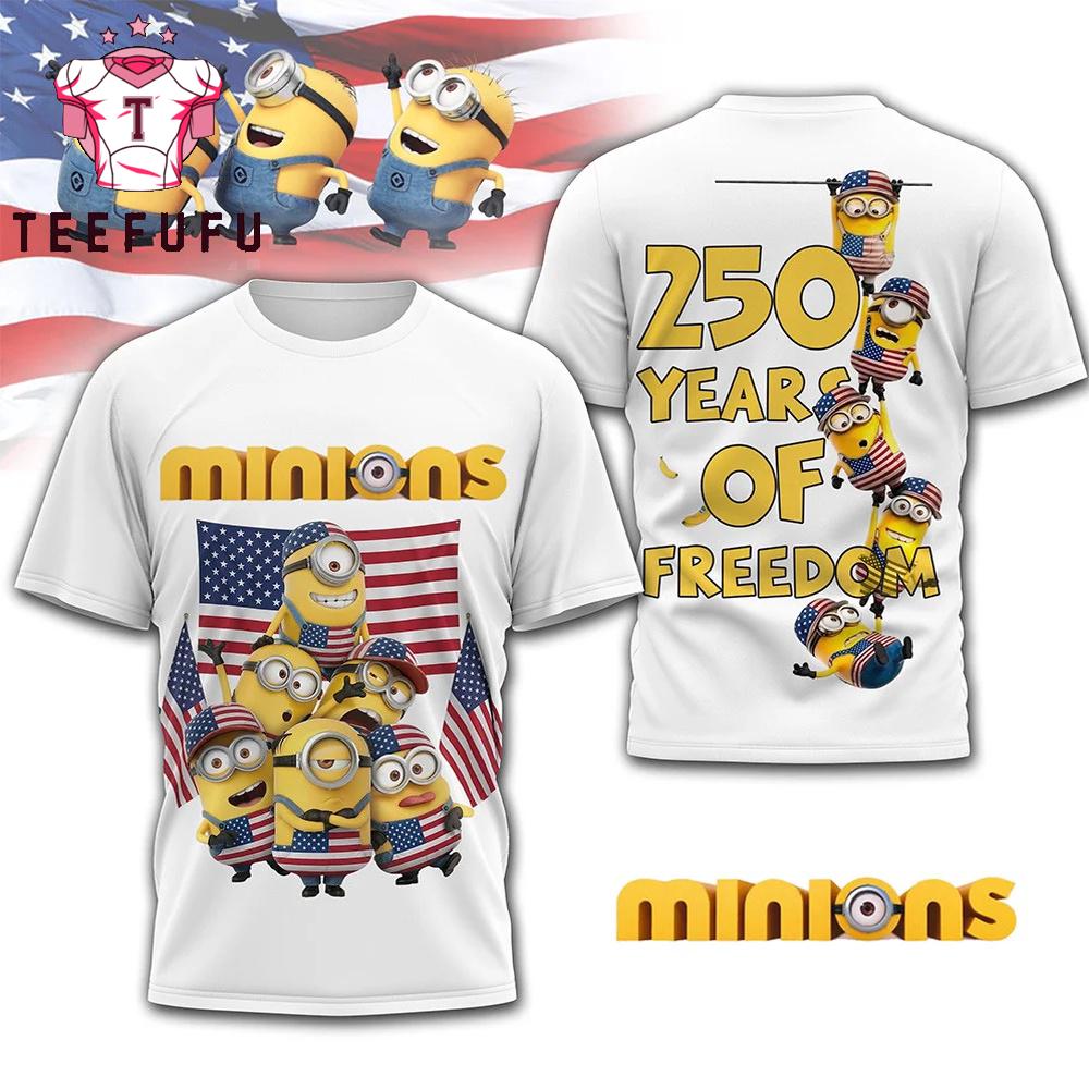 Minions 250 Years of Freedom America T Shirt