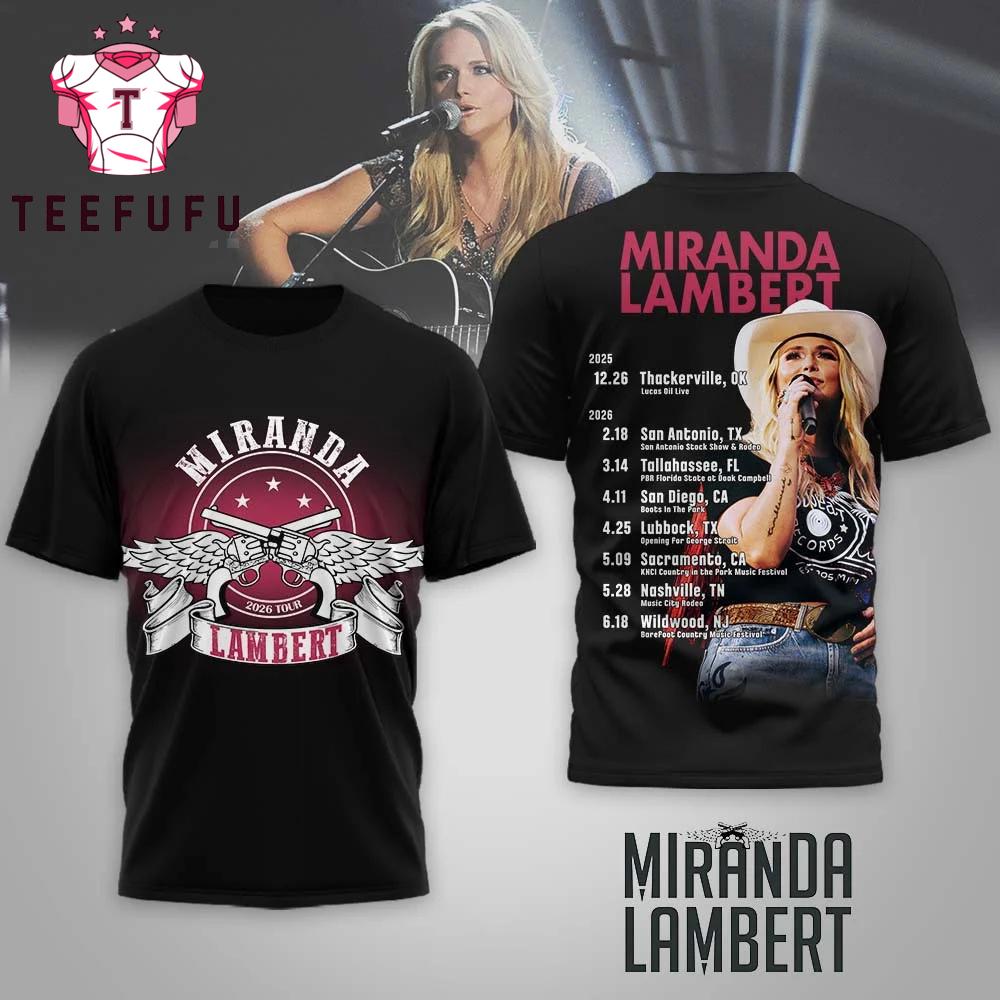 Miranda Lambert 2026 Tour 3D Shirt