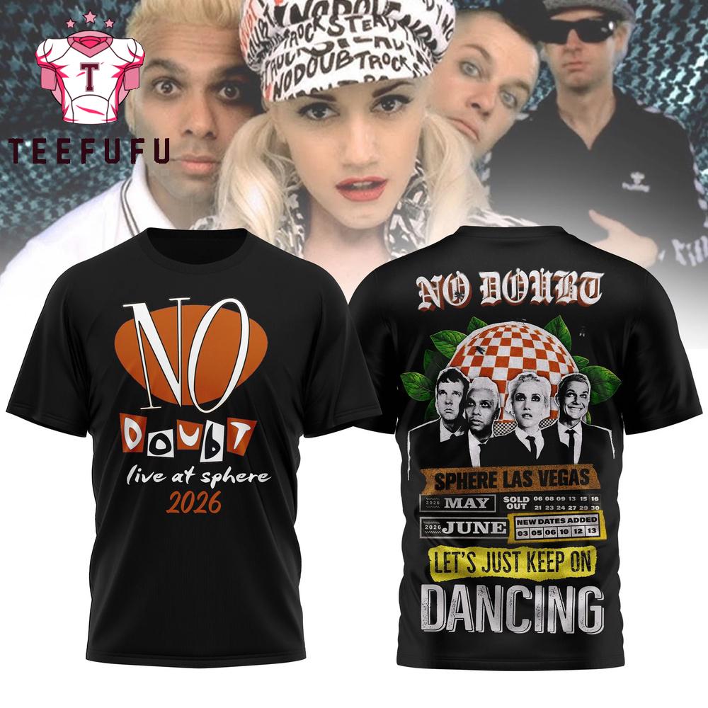No Doubt Las Vegas Sphere 2026 Black T Shirt