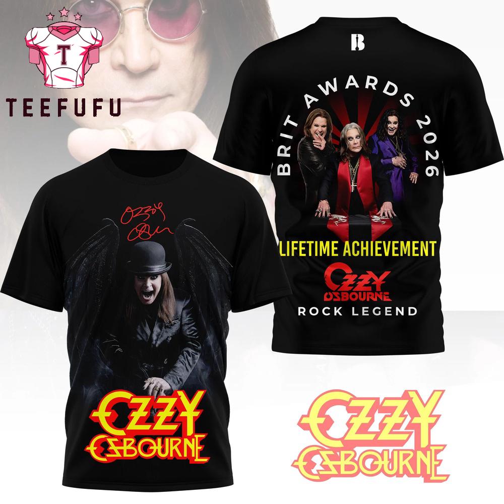 Ozzy Osbourne Brit Awards 2026 3D Shirt