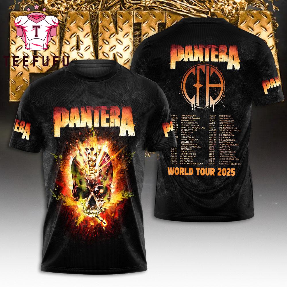 Pantera 2025 World Tour Limited Edition 3D T Shirt