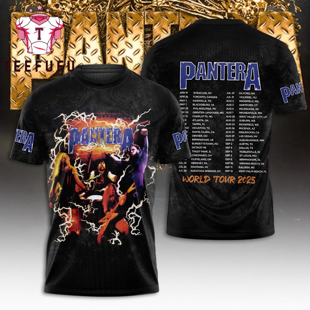 Pantera World Tour 2025 3D Concert T-Shirt
