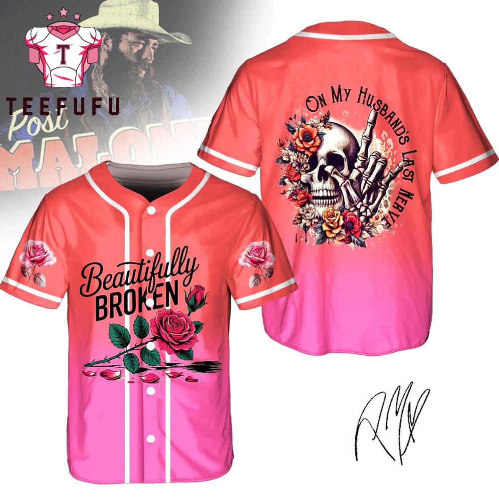 Post Malone With Jelly Roll Beautifully Broken 2025 Baseball Jersey
