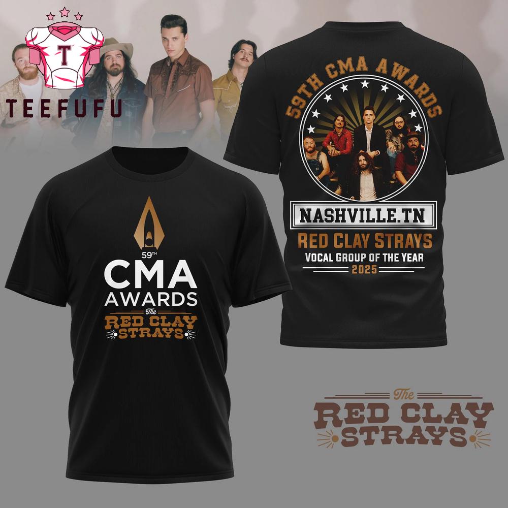 Red Clay Strays 2025 CMA Awards Black 3D Shirt