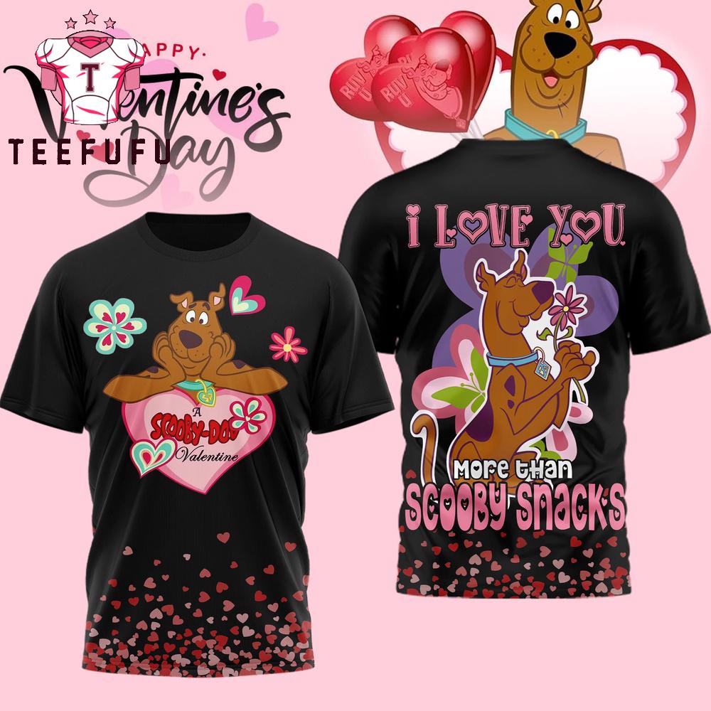 Scooby-Doo Happy Valentine’s Day 2026 Black 3D Shirt